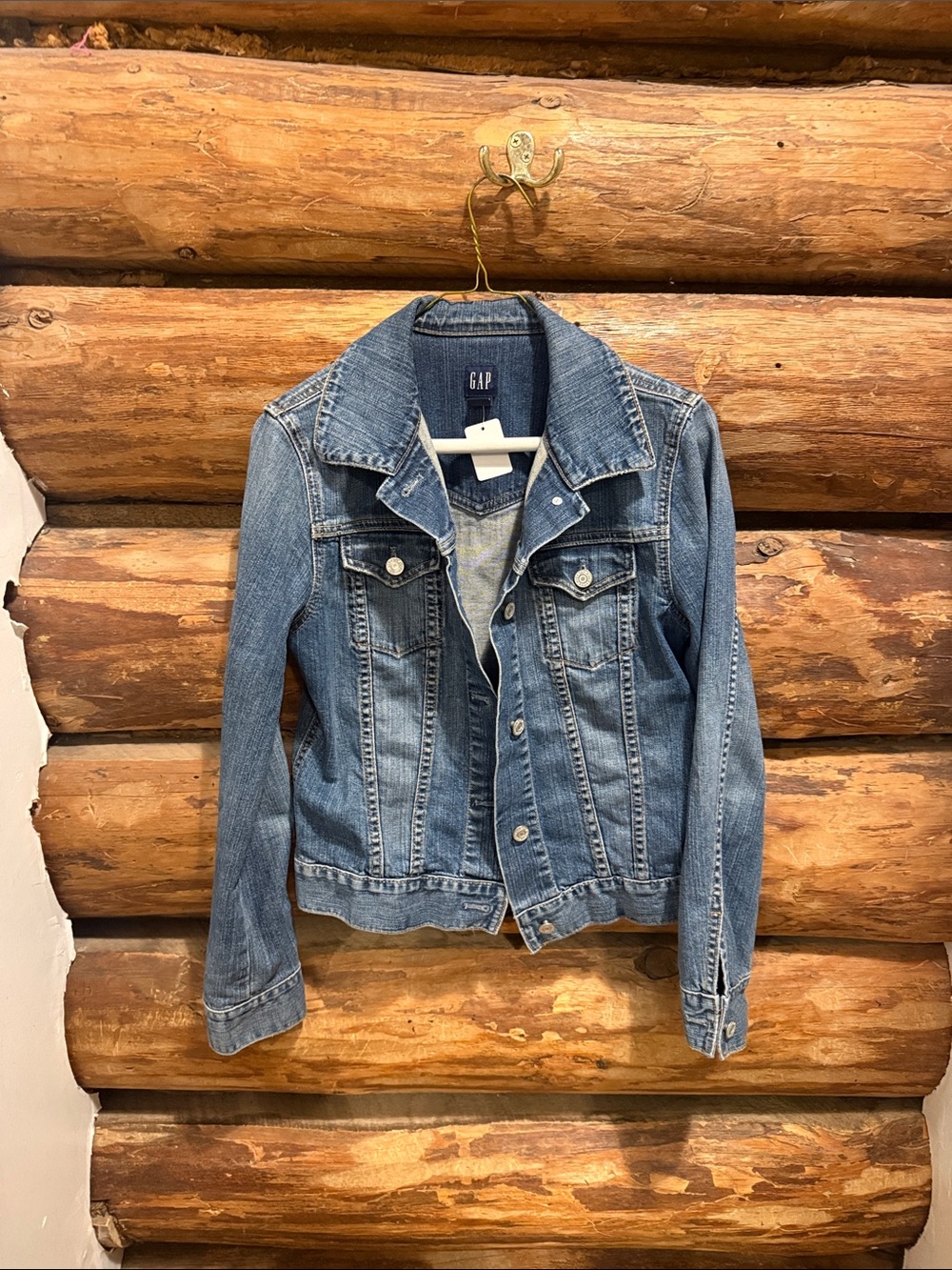 💙S Y2K Spring 2004 GAP Light Blue Denim Trucker Jacket